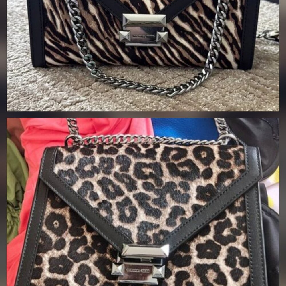 Llimited edition- sold out-MK calf hair leopard crossbody bag-2 different styles